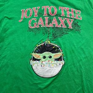 Star Wars Men's Size XL Green Joy To The Galaxy Green Short Sleeve T-Shirt